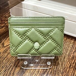 Kurt Geiger Olive Quilted Card Holder